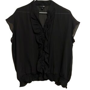 East 5th Petite blouse see through, Black, Size PL